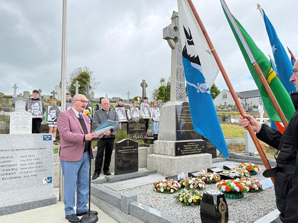 Jim Gibney speaking at the anniversary