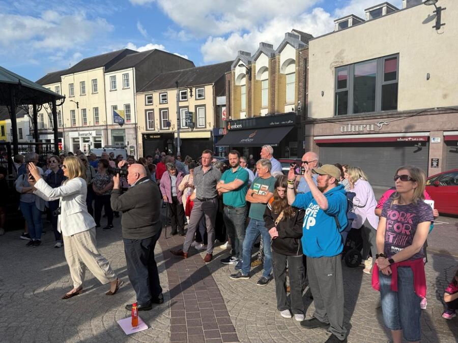 A vigil in Armagh City in memory of the 28 women killed in NI since 2020.