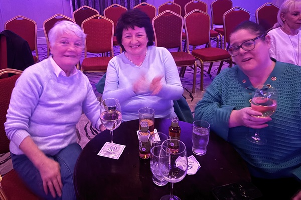 Enjoying the Dominican fundraiser in the Canal Court