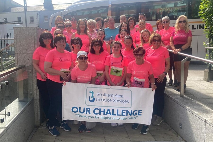Competitors supporting Team Hospice in the 2024 Mini Marathon