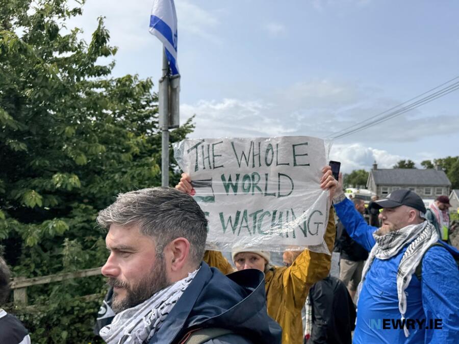 Pictured at the Great March for Palestine in June. Photograph: Columba O'Hare/ Newry.ie 