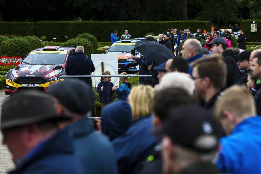 A previous rally start in Antrim.