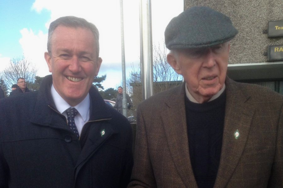 The late Joe McElhaw pictured with his nephew Senator Conor Murphy