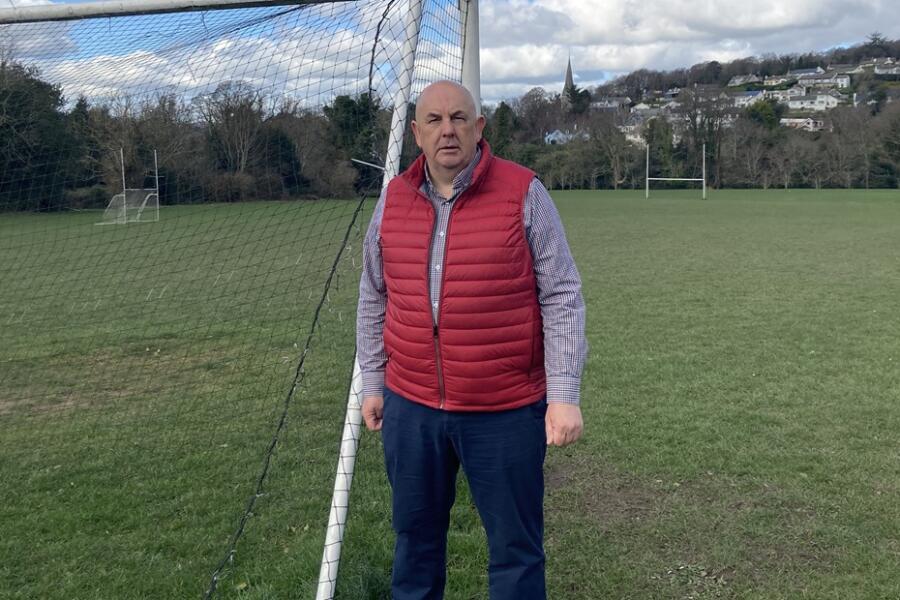 Cllr Jarlath Tinnelly at the Kilbroney pitches.