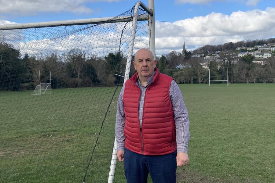 Cllr Jarlath Tinnelly at the Kilbroney playing fields.