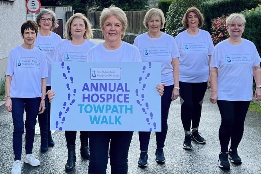 Deborah Kennedy and team get ready for the 34th Annual Towpath Walk for the Southern Area Hospice