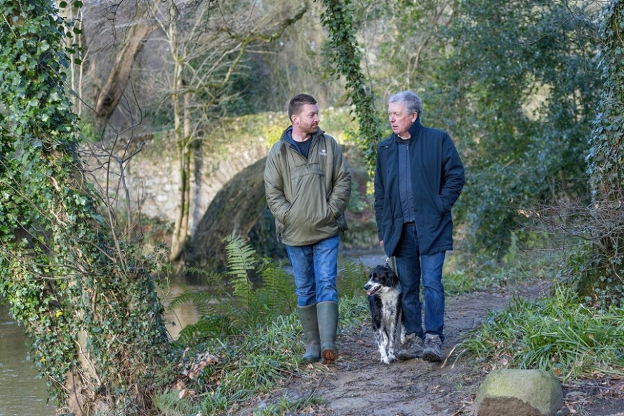 Dr Paul Mullan with Dave Scott at Mourne Park. Photograph: Raphael Mason Photography