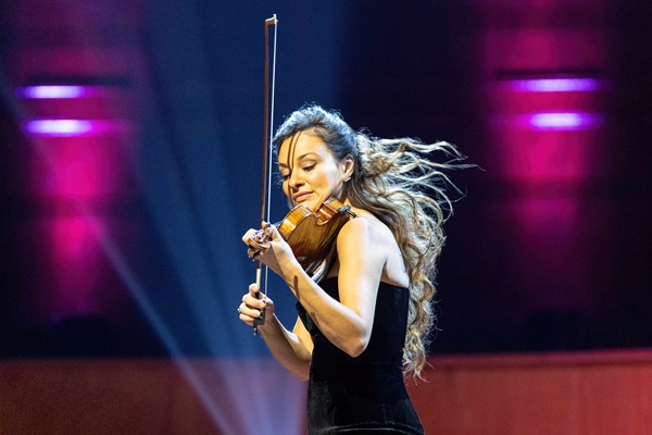 Nicola Benedetti performing on stage at the Ulster Hall, Belfast, last week 