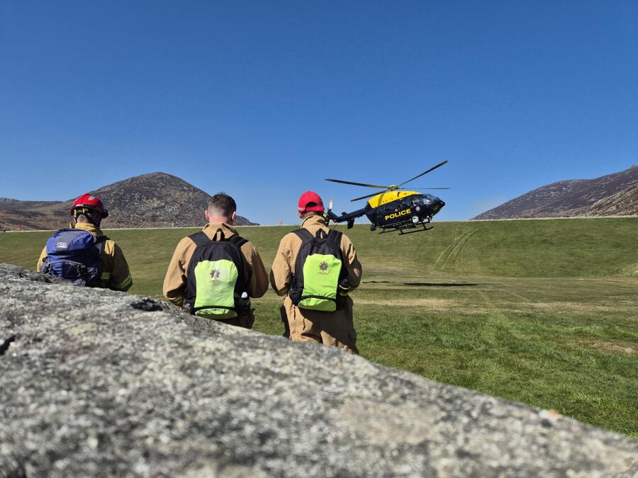 Emergency crews in the Mournes