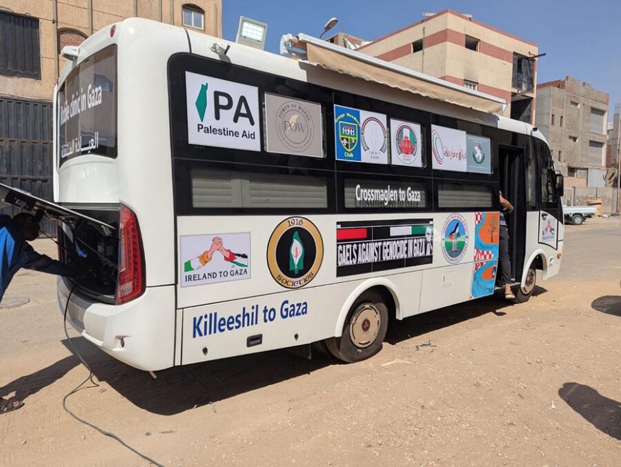 The Mobile Maternity Unit  was completed thanks to a campaign by Palestine Aid Ireland with the help IPSC branches including Newry. 