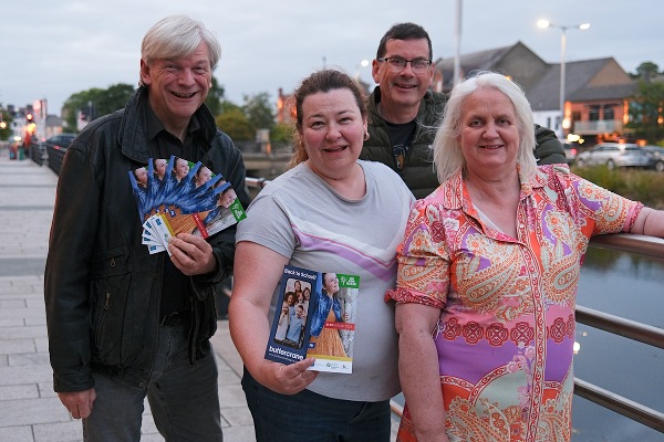 Iúr Cinn Fleadh Committee Members Clive Price, Suzanne Marner and Columba O'Hare with Iúr Cinn Fleadh Chair Teresa O'Brien.