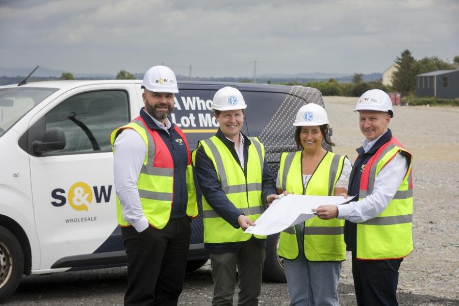 Pictured are Clive Whylie, Head of Operations, S&W, Ronan Kelly, Managing Director, Kelly Bros., Leanne Kelly, Director, Kelly Bros. and Anthony McVeigh, CEO, S&W. 