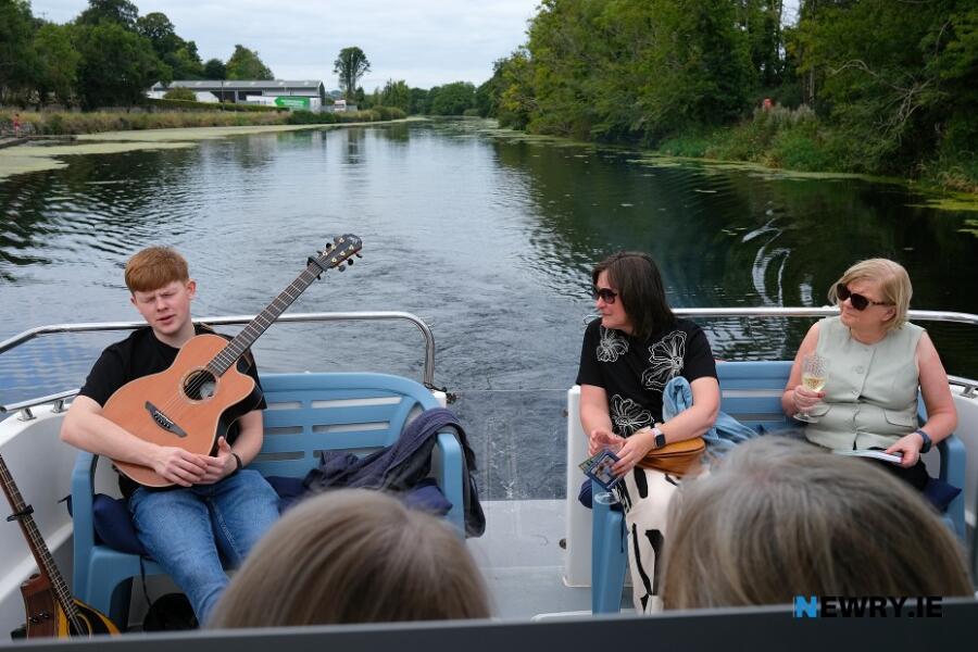 The wonderful Pearse Larkin on song on the first Trad Cruise of Iúr Cinn Fleadh. Photograph: Columba O'Hare/ Newry.ie 