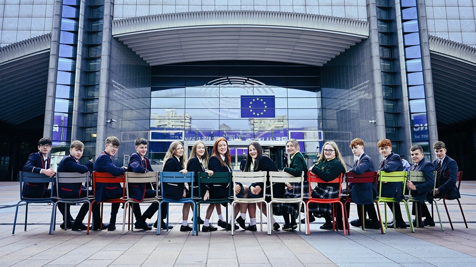 As part of the ABP Angus Youth finalist programme, pupils embark on an international study tour with ABP and Certified Irish Angus. Pictured are the outgoing finalists at the EU Parliament in Brussels earlier this summer.