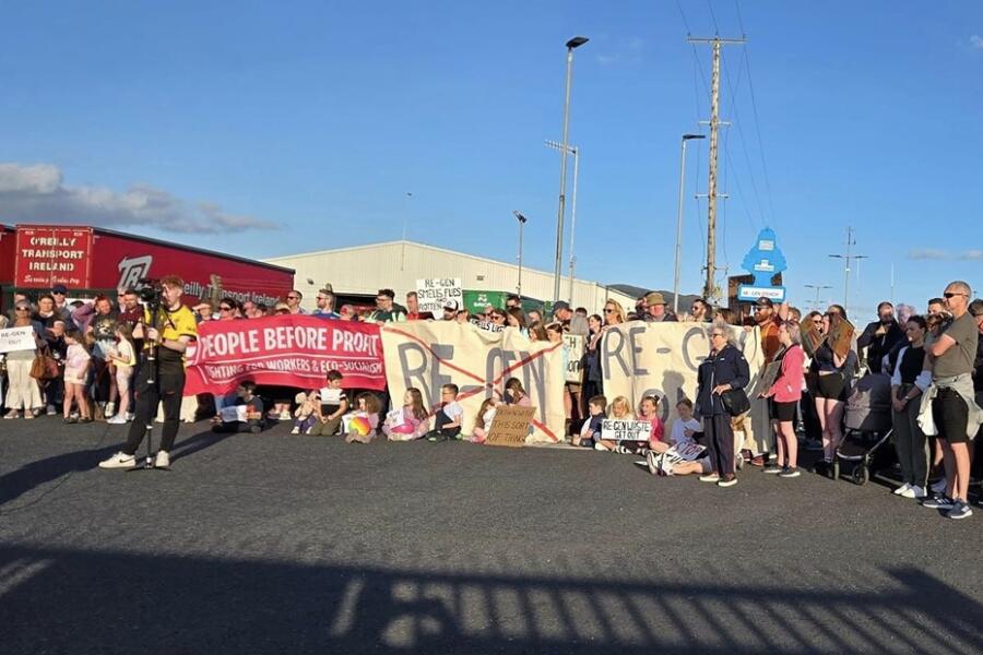 The 2024 protest in Warrenpoint.
