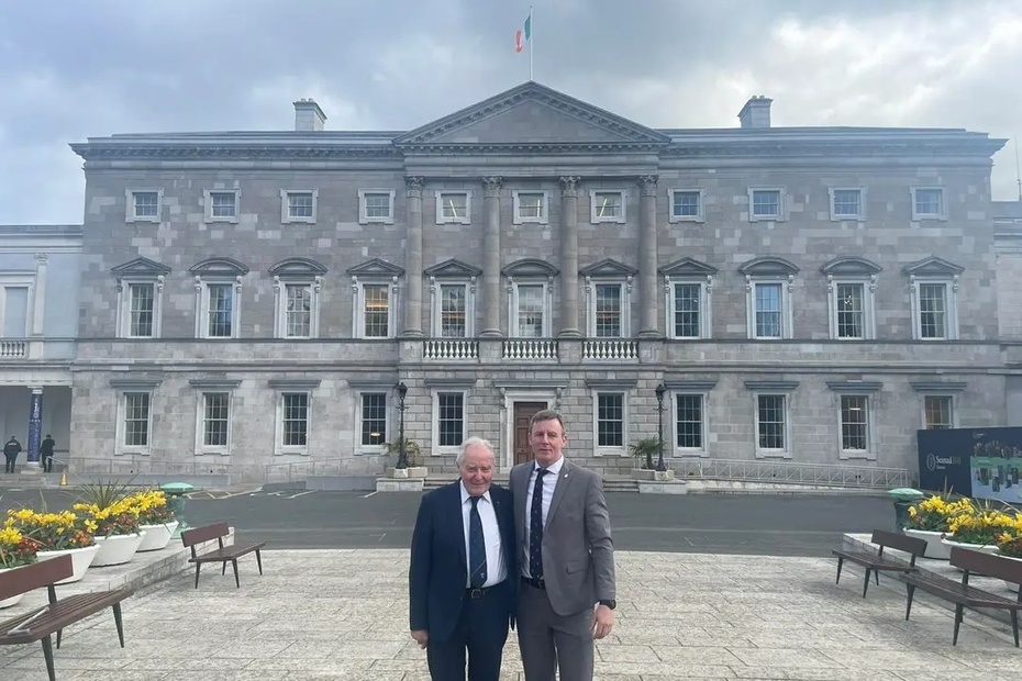 Dr Rory O'Hanlon with Justin McNulty MLA