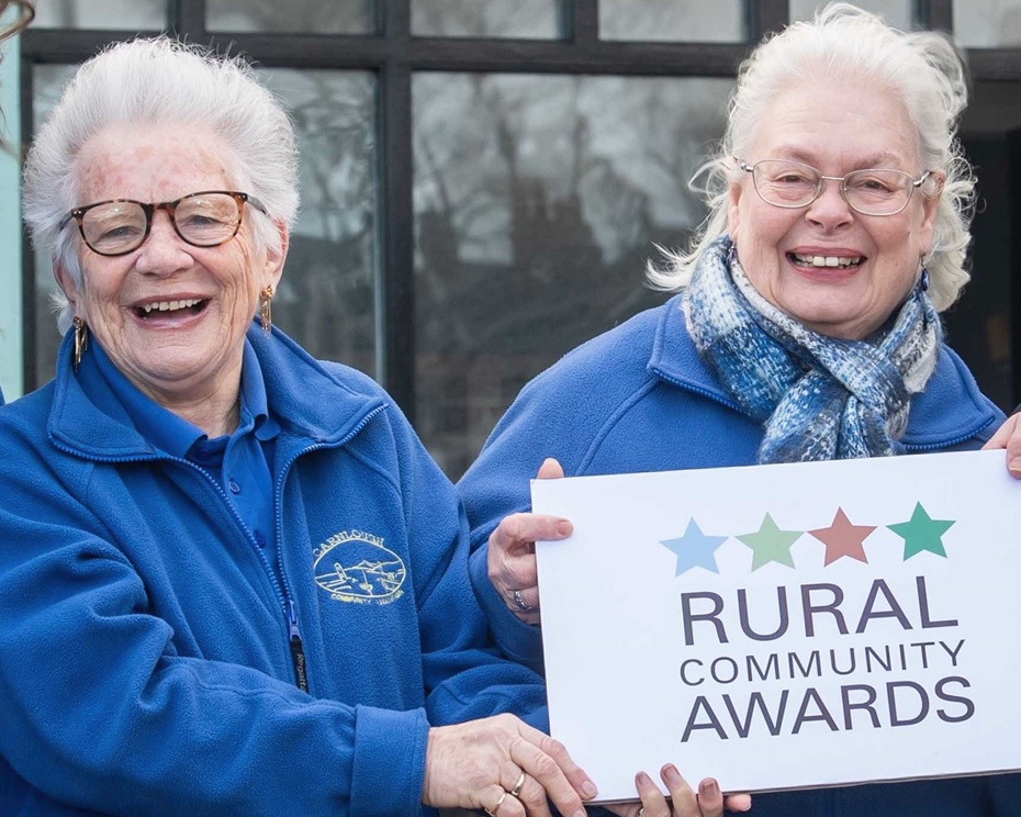 Launching the Housing Executive’s recent Rural Community Awards competition is, from left, Patricia McConnell, last year’s Rural Community Champion and Chairperson of Carnlough Community Association and Mary Watson, Secretary of Carnlough Community Association and Patricia’s awards nominator. 