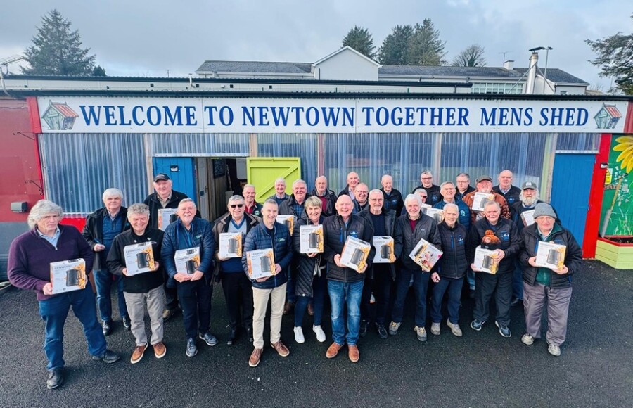 Mens Sheds from across Down and Armagh get a new kettle from Flogas following their participation in a successful world record attempt.