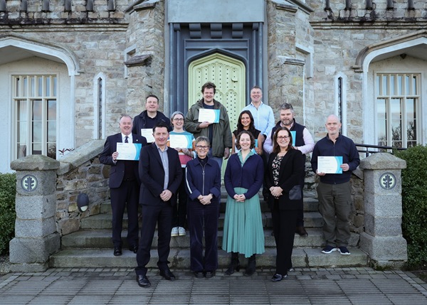 Thirteen tourism businesses from across Northern Ireland have become the latest to successfully complete the Sustainable Tourism Business Programme. Some of the businesses pictured with (front row) David Roberts, Director of Strategic Development at Tourism NI, Nikki McQuillan, senior lecturer at Ulster University, Maria McAlister, Interim Experience Brand Development Manager at Tourism NI and Tina O’Dwyer, CEO of The Tourism Space.