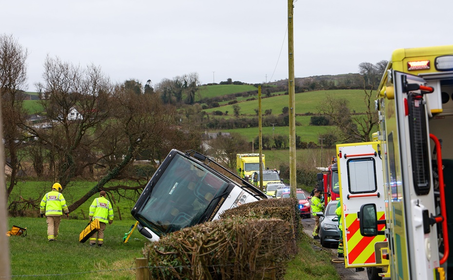 The scene of the incident near Beleeks. Photograph: Noel Moan/ Newry Democrat