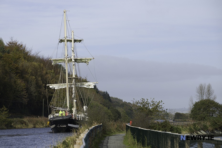 The proposal to put a fixed bridge over Newry Ship Canal as part of the Southern Relief Road, thus stopping tall ships and yachts from entering Newry was the reason for 55% of objections to the project. Photograph: Columba O'Hare/ Newry.ie 