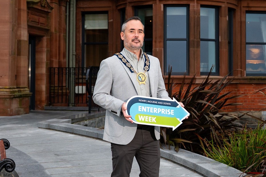 Newry, Mourne and Down District Council’s Chairperson, Councillor Philip Campbell, launches NMD Enterprise Week 2025, taking place from 17–21 November 2025.