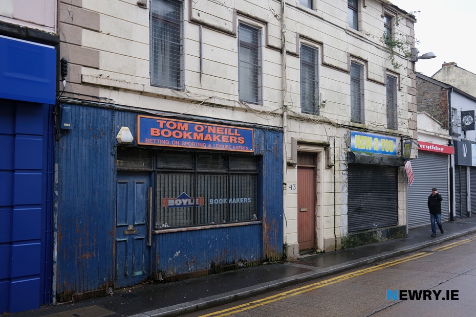 Derelict buildings on Mill Street in Newry. Photograph: Columba O'Hare/ Newry.ie 