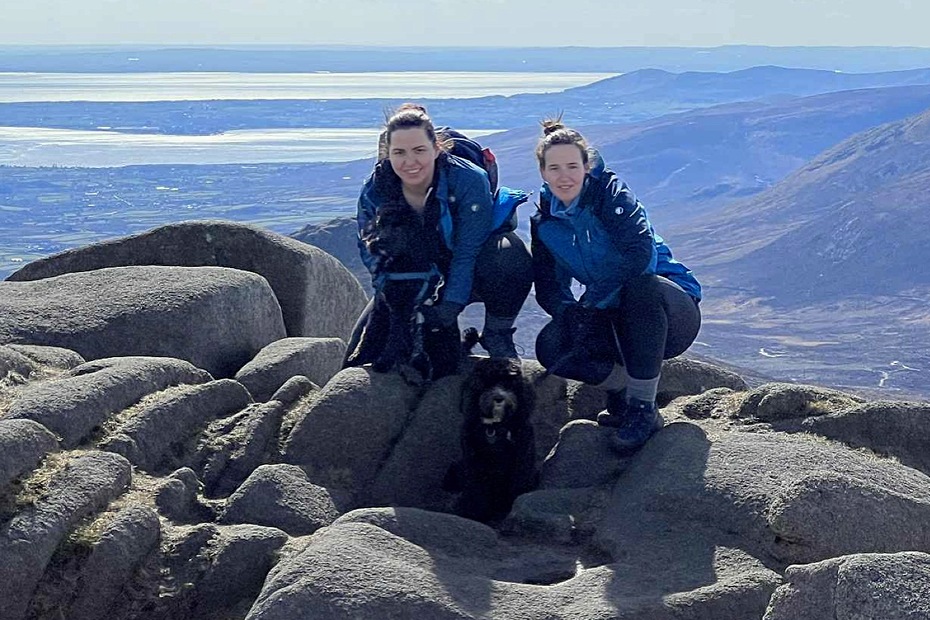 Sisters Bridget Brady and Michelle Fitzpatrick at taking part in the Three Peaks Challenge to raise funds for the Sepsis Trust in memory of their father Michael Brady