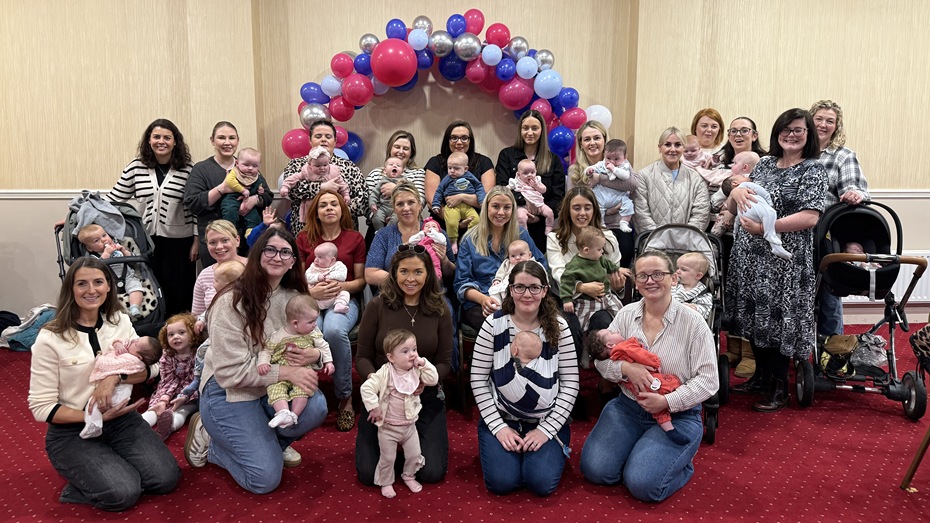 Just some of the mums and babies who celebrated one year of Team Sapphire. 