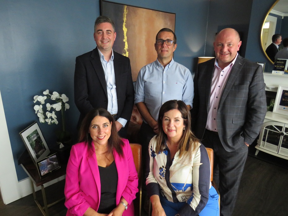 Pictured at the announcement of Newry Private Clinic joining Kingsbridge Health Group are back from left: Raymond McSorley, Chief Commercial Officer, Kingsbridge Health Group (KHG), David McCaul, Newry Private Clinic and Mark Regan CEO, KHG. Front: Joanne McNeill, Chief Marketing & Sales Officer, KHG and Laura McCaul, Newry Private Clinic