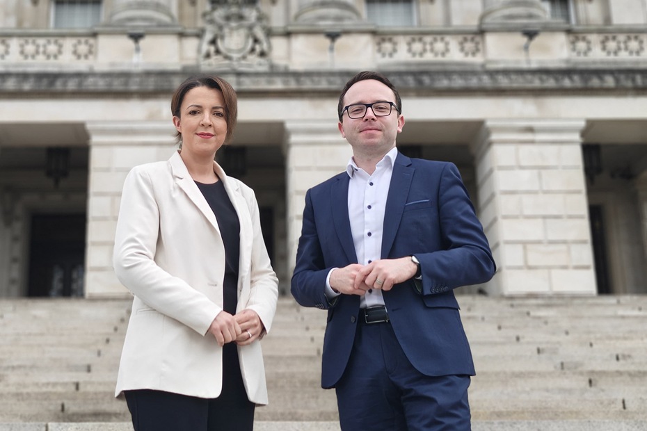 Infrastructure Minister Liz Kimmins and MP Dáire Hughes
