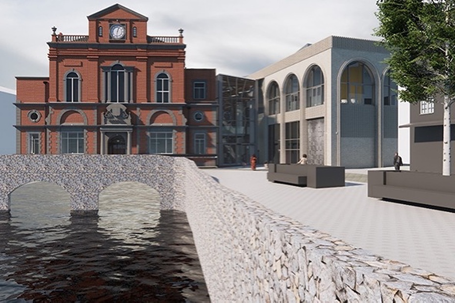 An artists impression of the new Newry Theatre and Conference Centre