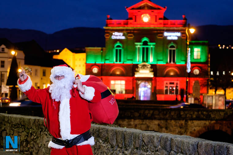 Santa sending Christmas greetings from Newry to you wherever you are in the world. Photograph: Columba O'Hare/ www.newry.ie 