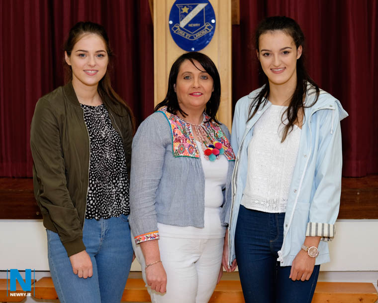 Our Lady’s Principal, Mrs Fiona McAlinden with twin sisters Grainne and Fiona McNally. Our Lady’s Principal, Mrs Fiona McAlinden with twin sisters Grainne and Fiona McNally.