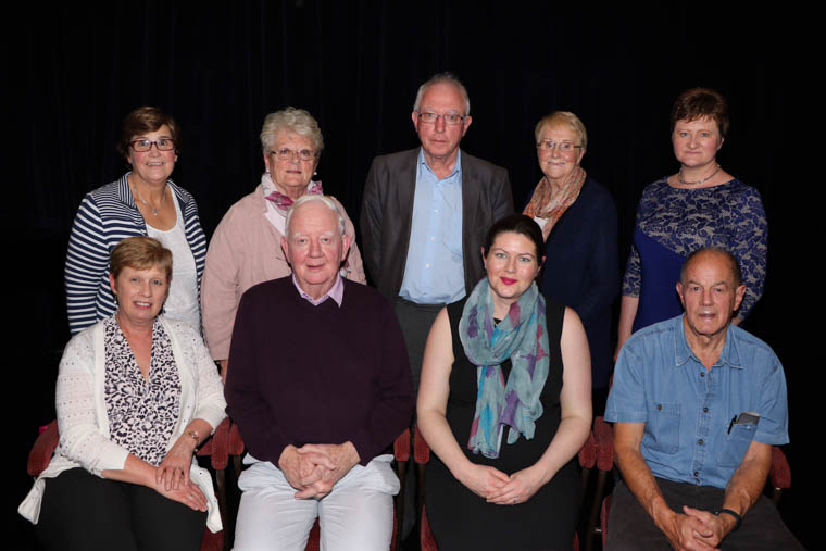 The newly Elected Accolade All Community Arts Committee back row l-r Mary Conlon, Rosaleen Moore, Colin Barr, Mary Cunningham and Sandra Parker, front row l-r Janet McAlister, Pat Cunningham, Brea McKeown and Cliff Cartwright.