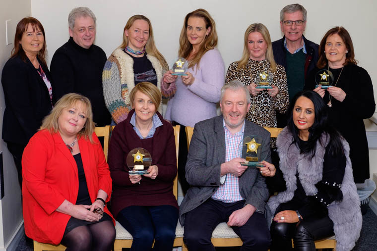 Prizewinners in the Hospice Accumulator Challenge - Back row l-r Majella Gollogly (SAHS), Tom McAvoy (The Milestone), Christine Mucha and Margaret Thompson (Sodexo), Bernadette Cunningham (Cunninghams Butchers Kilkeel), Ann McAvoy (The Milestone) and James Cunningham (Cunningham’s Butchers). Front row (l-r) Fiona Stephens (SAHS), Regina Quigley (Halifax Newry), Gerry Brady (Royal Mail Newry) and Judith McMahon (Proprietor – Pat’s Chippy). Not in picture, Younique Newry, Amey & Royal Mail Craigavon. Prizewinners in the Hospice Accumulator Challenge - Back row l-r Majella Gollogly (SAHS), Tom McAvoy (The Milestone), Christine Mucha and Margaret Thompson (Sodexo), Bernadette Cunningham (Cunninghams Butchers Kilkeel), Ann McAvoy (The Milestone) and James Cunningham (Cunningham’s Butchers). Front row (l-r) Fiona Stephens (SAHS), Regina Quigley (Halifax Newry), Gerry Brady (Royal Mail Newry) and Judith McMahon (Proprietor – Pat’s Chippy). Not in picture, Younique Newry, Amey & Royal Mail Craigavon.