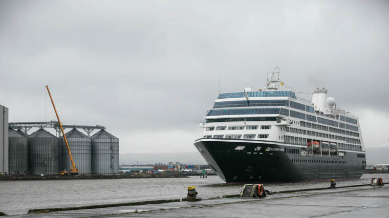 The Azamara Pursuit arrives in Belfast. Photograph: Brian Morrison The Azamara Pursuit arrives in Belfast. Photograph: Brian Morrison