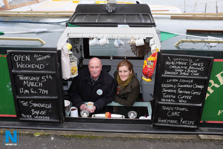 The Sandwich Barge proprietor Lorraine Fox with Cllr Charlie Casey. Photograph: Columba O'Hare/ www.newry.ie The Sandwich Barge proprietor Lorraine Fox with Cllr Charlie Casey. Photograph: Columba O'Hare/ www.newry.ie