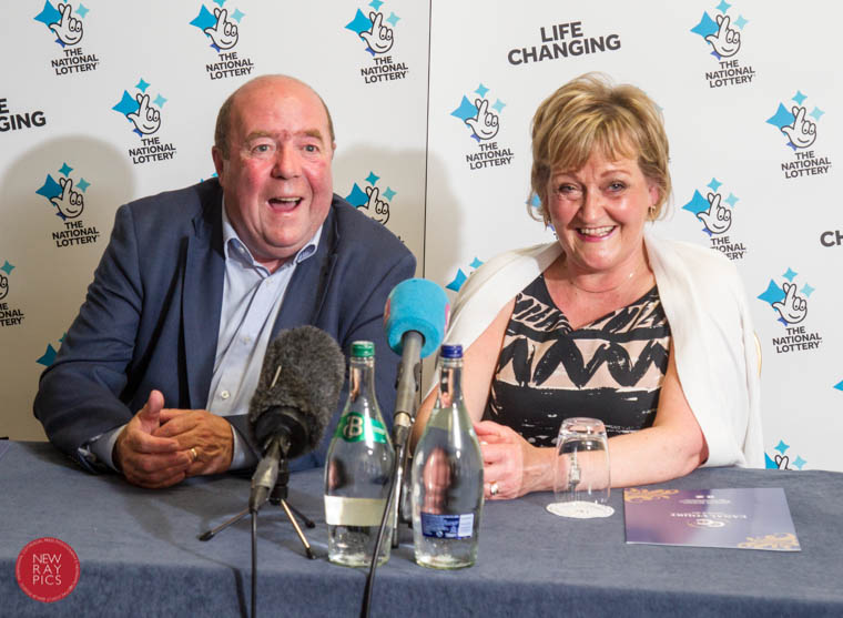 Eithne and Colin Bell at the press reception to announce their lottery win. Photograph: New Ray Pics