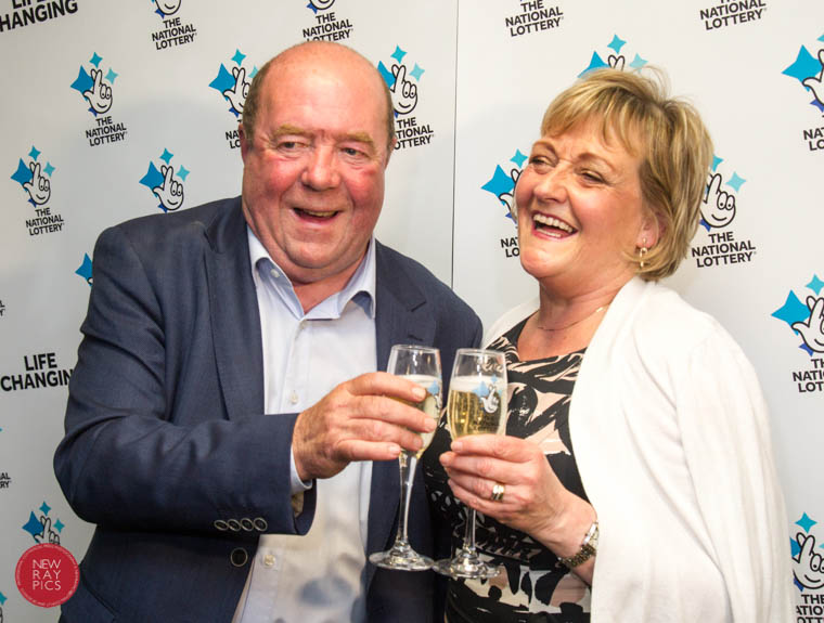 Eithne and Collin celebrate their win. Photograph: NewRayPics