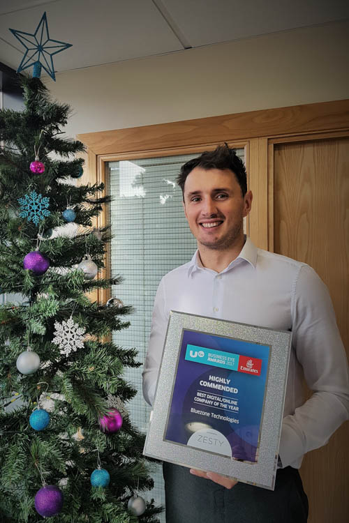Stephen Sheirdan BlueZone with UTV Business Eye Award Stephen Sheirdan BlueZone with UTV Business Eye Award