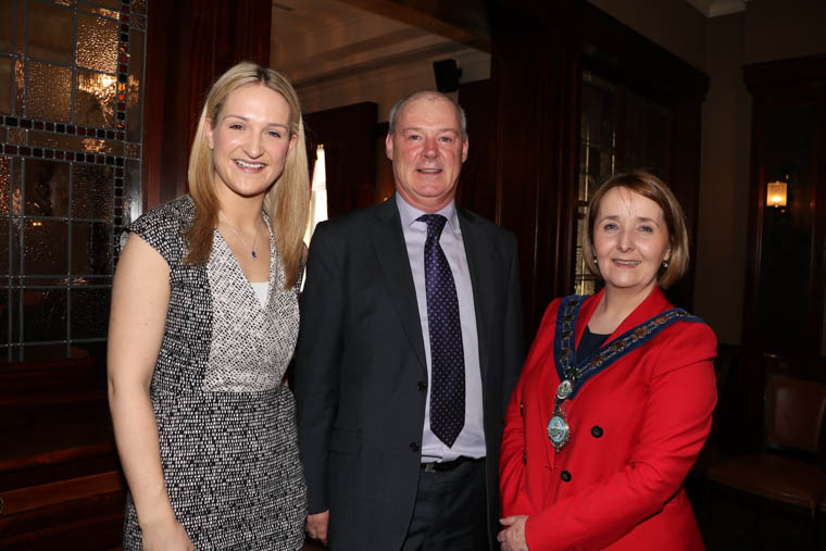 Irish Minister for European Affairs Helen McEntee is welcomed by Newry, Mourne and Down District Council Chief Executive, Liam Hannaway and Chairperson, Councillor Roisin Mulgrew to the meeting with border councils, hosted by Newry, Mourne and Down District Council. Irish Minister for European Affairs Helen McEntee is welcomed by Newry, Mourne and Down District Council Chief Executive, Liam Hannaway and Chairperson, Councillor Roisin Mulgrew to the meeting with border councils, hosted by Newry, Mourne and Down District Council.
