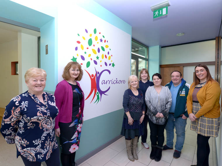 Staff and visitors at the Carrickore Coffee Morning 