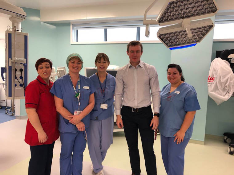Justin McNulty, MLA with staff from the new unit. Justin McNulty, MLA with staff from the new unit.