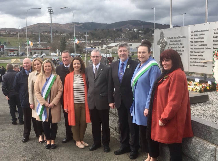 Louise &Oacute; Reilly TD pictured with her Sinn F&eacute;in elected colleagues from Newry & Armagh and South Down. Also in picture is John Stewart who chaired the proceedings