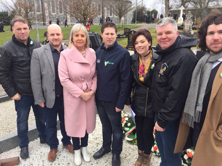 Matt Carthy MEP pictured at Ballymacnab annual  Easter 1916 Commemoration with Sinn F&eacute;in elected representatives and activists 