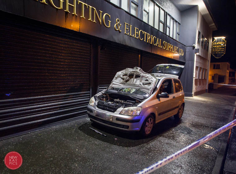 The scene at Edward Street in Newry. Photograph: NewRayPics.com