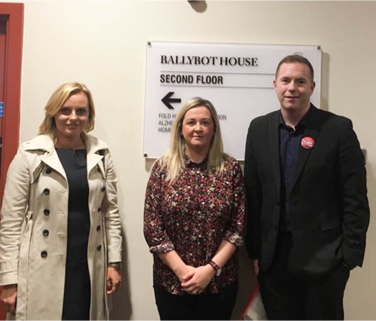 Cllr Oksana McMahon, Sinead Ennis MLA & Chris Hazzard MP at the Southern Trust Consultation event in Ballybot House, Newry. Cllr Oksana McMahon, Sinead Ennis MLA & Chris Hazzard MP at the Southern Trust Consultation event in Ballybot House, Newry.