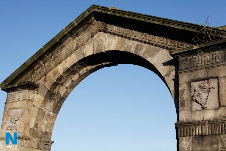 Linenhall Arch one of the entrances to the Barracks where Willie Maley was born. Photograph: Columba O'Hare/ Newry.ie 