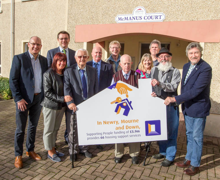 Local elected reps were at Alpha Housing's McManus Court in Newry meeting residents and hearing the call for housing support funding for the area. Pictured with the residents are Sinn fein MP Mickey Brady, Sinn Fein Cllr's Charlie Casey and Cllr Valerie Hart and SDLP Cllr Michael Savage, Cameron Watt and Patricia O'Hara ,Manager McManus Court from Alpha Housing NI and Tenants, Frank Quinn, Mathew Hughes, Hal O'Brien, Patrick Clarke and Peter Hobden. Local elected reps were at Alpha Housing's McManus Court in Newry meeting residents and hearing the call for housing support funding for the area. Pictured with the residents are Sinn fein MP Mickey Brady, Sinn Fein Cllr's Charlie Casey and Cllr Valerie Hart and SDLP Cllr Michael Savage, Cameron Watt and Patricia O'Hara ,Manager McManus Court from Alpha Housing NI and Tenants, Frank Quinn, Mathew Hughes, Hal O'Brien, Patrick Clarke and Peter Hobden.
